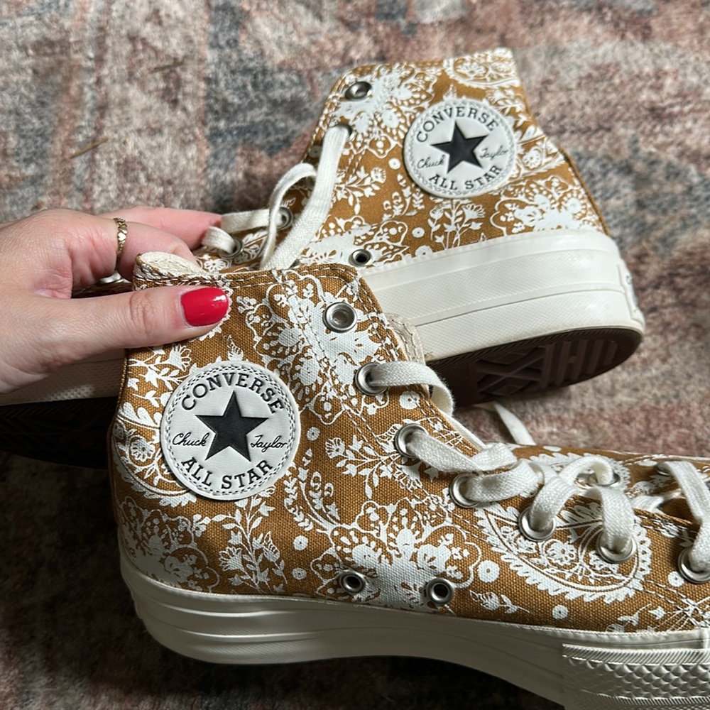 Limited edition 90’s vintage converse platform floral paisley - Picture 4 of 5